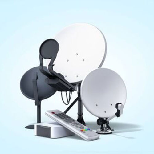 Set-of-receive-box-remote-and-dish-antenna